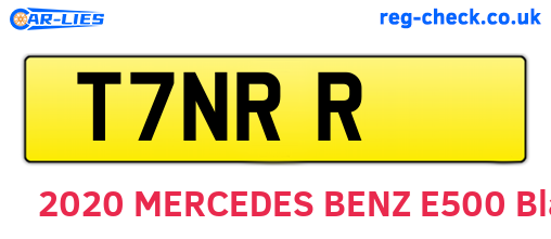 T7NRR are the vehicle registration plates.