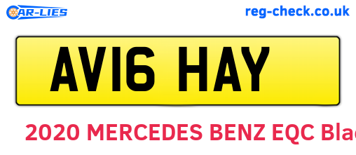 AV16HAY are the vehicle registration plates.