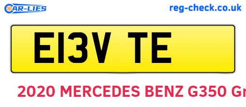 E13VTE are the vehicle registration plates.