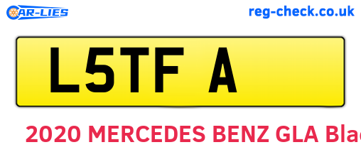 L5TFA are the vehicle registration plates.