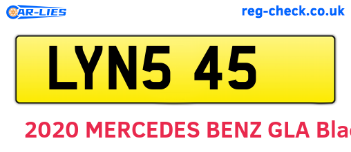 LYN545 are the vehicle registration plates.