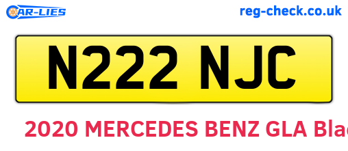 N222NJC are the vehicle registration plates.