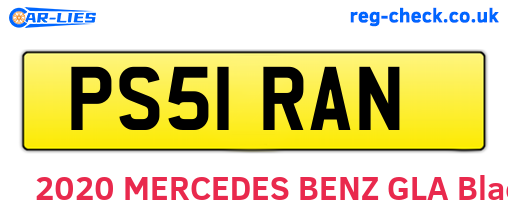 PS51RAN are the vehicle registration plates.