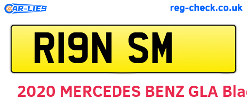 R19NSM are the vehicle registration plates.