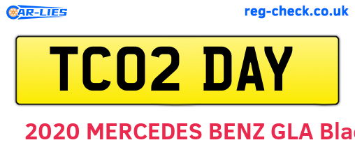 TC02DAY are the vehicle registration plates.