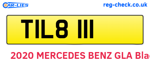 TIL8111 are the vehicle registration plates.