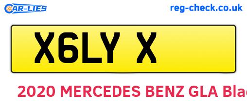 X6LYX are the vehicle registration plates.