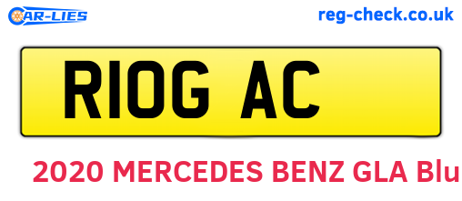 R10GAC are the vehicle registration plates.