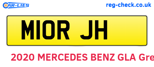 M10RJH are the vehicle registration plates.