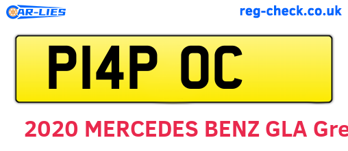 P14POC are the vehicle registration plates.