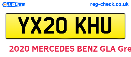 YX20KHU are the vehicle registration plates.