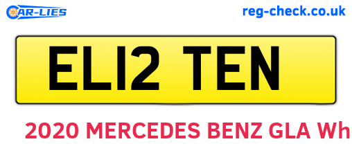 EL12TEN are the vehicle registration plates.