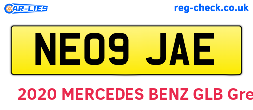 NE09JAE are the vehicle registration plates.