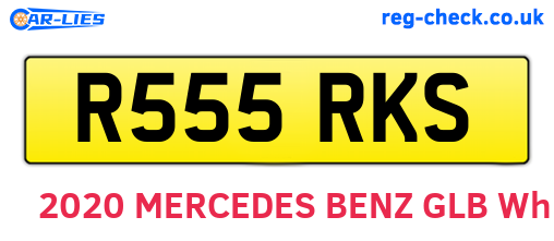 R555RKS are the vehicle registration plates.