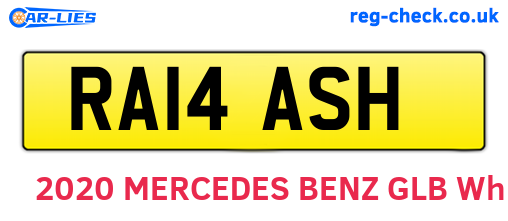 RA14ASH are the vehicle registration plates.