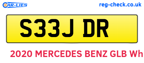 S33JDR are the vehicle registration plates.
