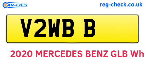 V2WBB are the vehicle registration plates.