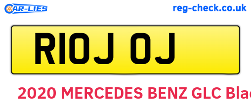 R10JOJ are the vehicle registration plates.