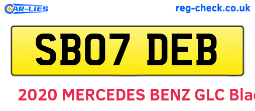 SB07DEB are the vehicle registration plates.