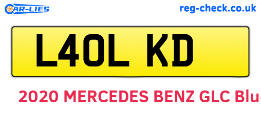 L40LKD are the vehicle registration plates.