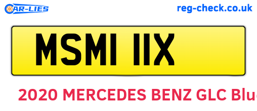 MSM111X are the vehicle registration plates.