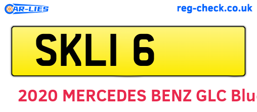 SKL16 are the vehicle registration plates.