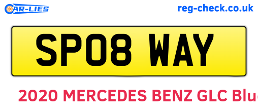 SP08WAY are the vehicle registration plates.