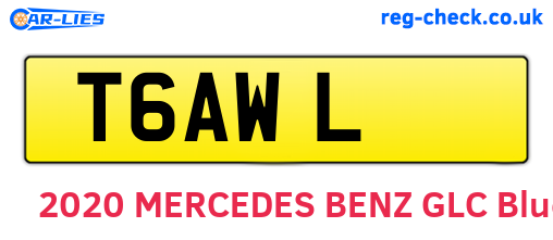 T6AWL are the vehicle registration plates.