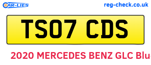 TS07CDS are the vehicle registration plates.
