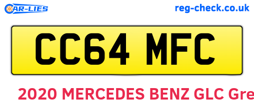 CC64MFC are the vehicle registration plates.