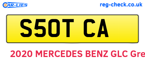 S50TCA are the vehicle registration plates.