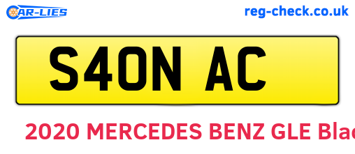 S40NAC are the vehicle registration plates.