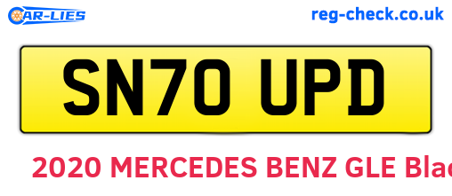 SN70UPD are the vehicle registration plates.