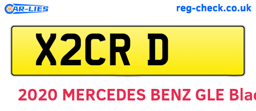 X2CRD are the vehicle registration plates.
