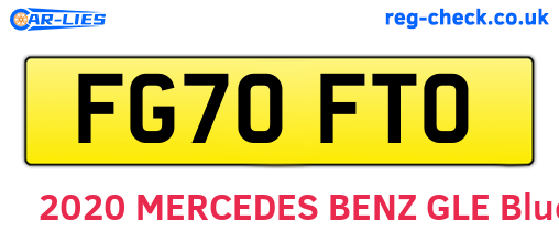 FG70FTO are the vehicle registration plates.