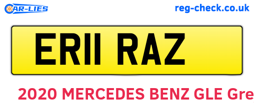 ER11RAZ are the vehicle registration plates.