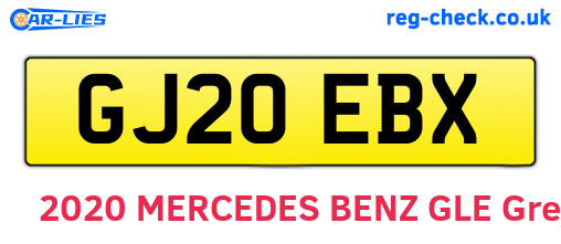 GJ20EBX are the vehicle registration plates.