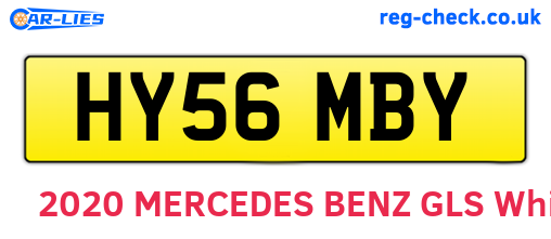 HY56MBY are the vehicle registration plates.