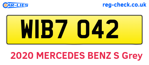WIB7042 are the vehicle registration plates.