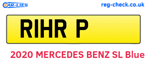 R1HRP are the vehicle registration plates.