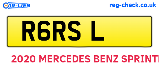 R6RSL are the vehicle registration plates.
