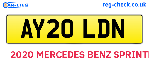 AY20LDN are the vehicle registration plates.