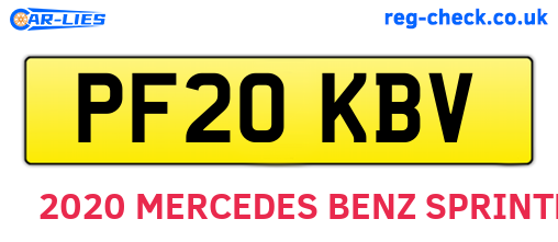 PF20KBV are the vehicle registration plates.