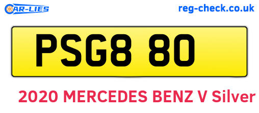 PSG880 are the vehicle registration plates.