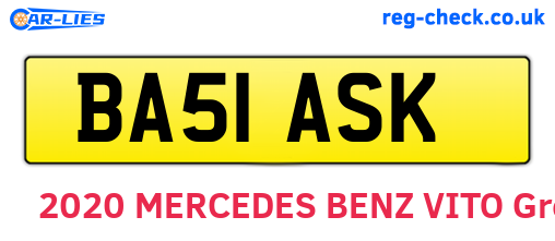 BA51ASK are the vehicle registration plates.