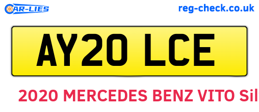 AY20LCE are the vehicle registration plates.