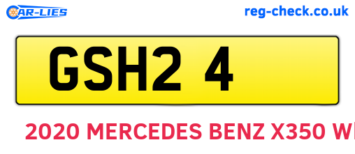 GSH24 are the vehicle registration plates.