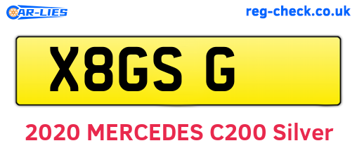 X8GSG are the vehicle registration plates.