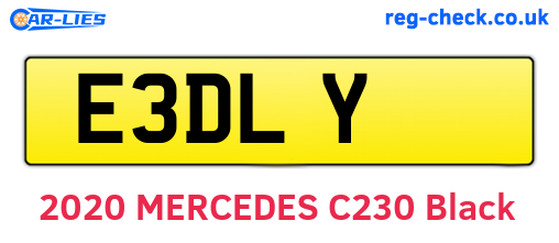 E3DLY are the vehicle registration plates.