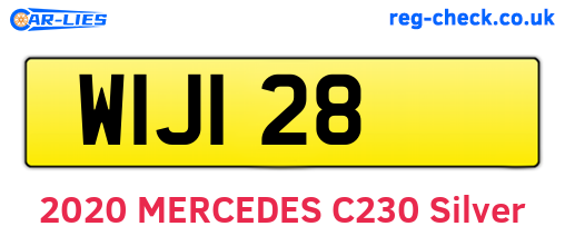 WIJ128 are the vehicle registration plates.